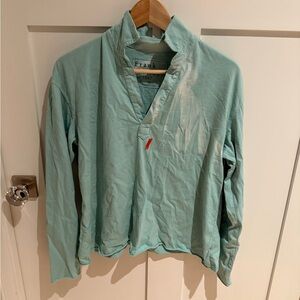 Frank & Eileen NWOT Patrick Heritage Jersey Popover Henley light green small